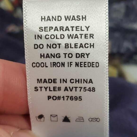 Avara Women Bishop Sleeve Floral Top Size XS Blue Boho Artsy Smocked Lightweight - Picture 6 of 10